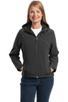 Port Authority® Women's Textured Hooded Soft Shell Jacket