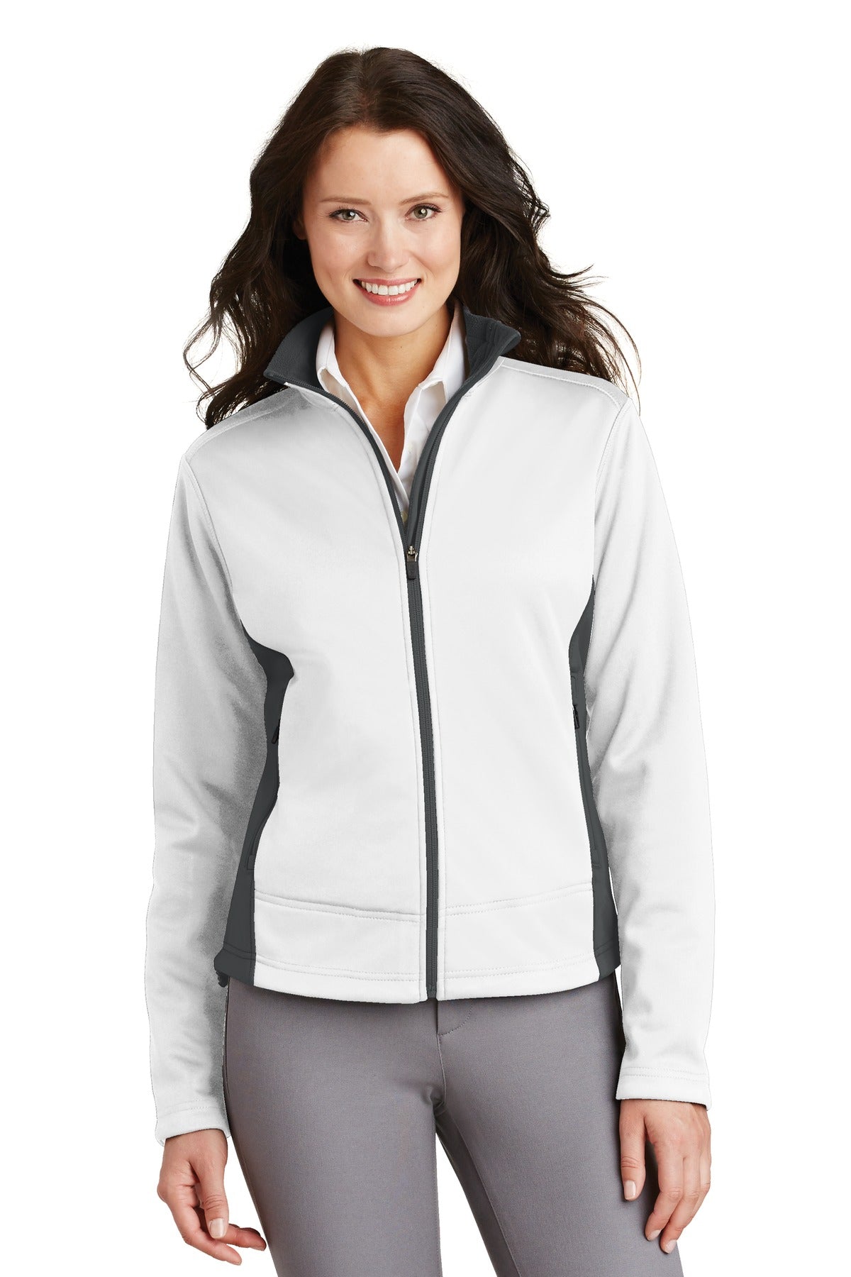 DISCONTINUED Port Authority® Ladies Two-Tone Soft Shell Jacket