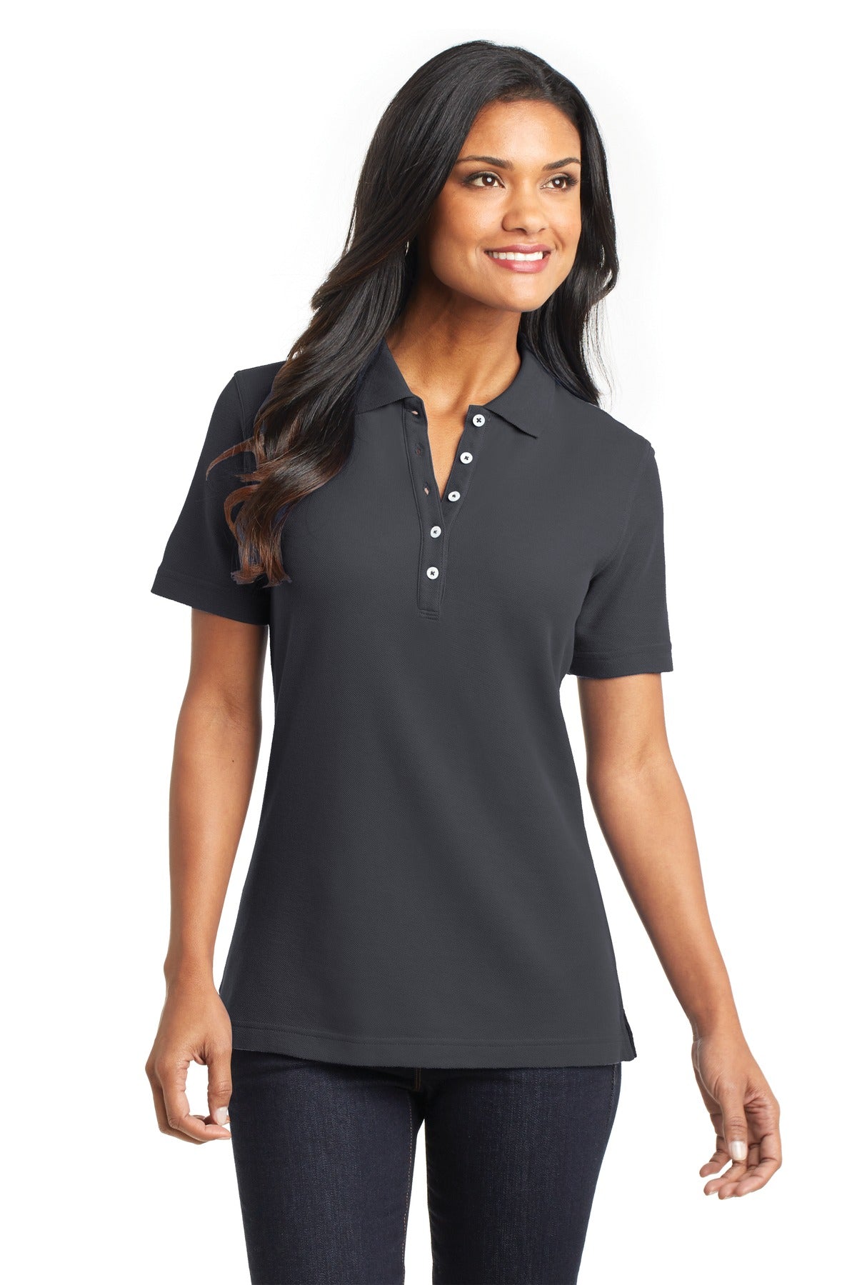 DISCONTINUED Port Authority® Ladies EZCotton™Pique Polo