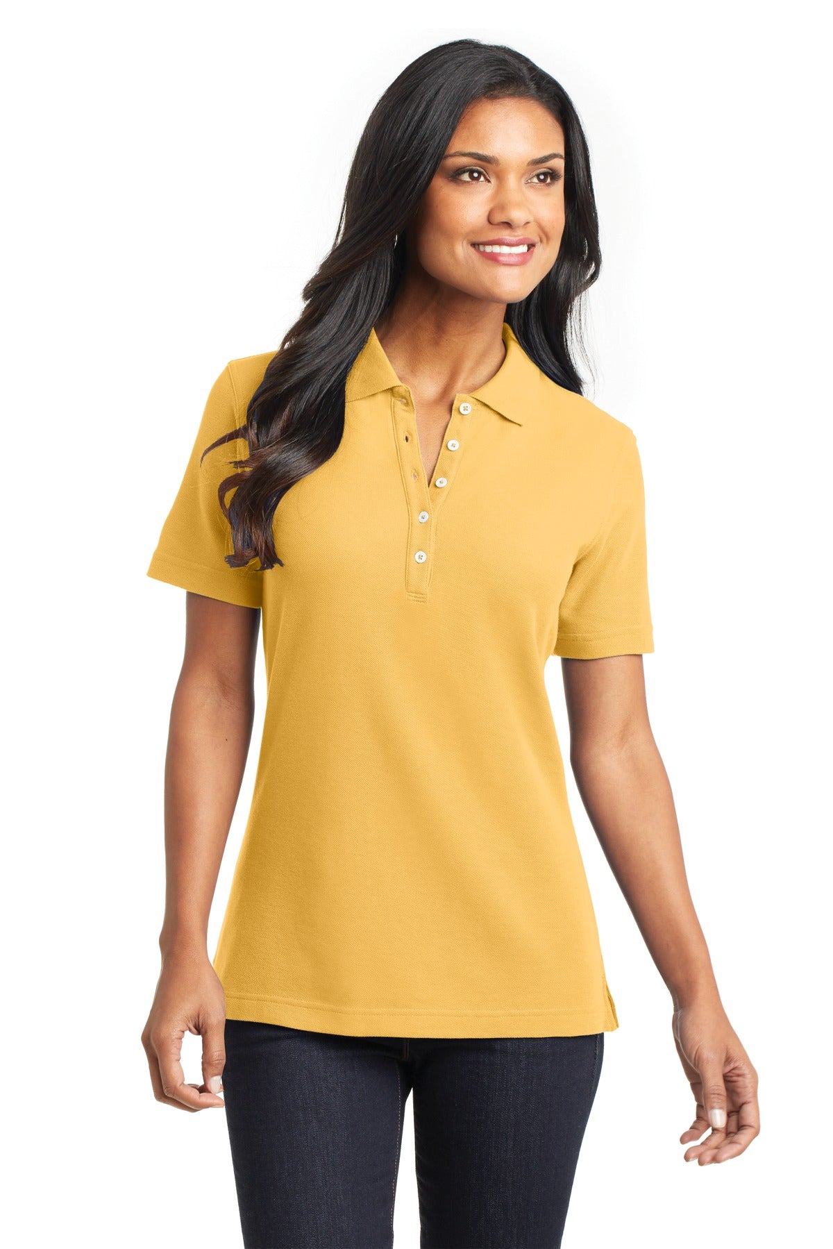 DISCONTINUED Port Authority® Ladies EZCotton™Pique Polo