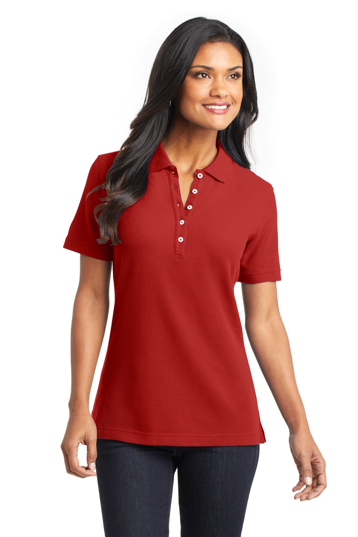 DISCONTINUED Port Authority® Ladies EZCotton™ Pique Polo