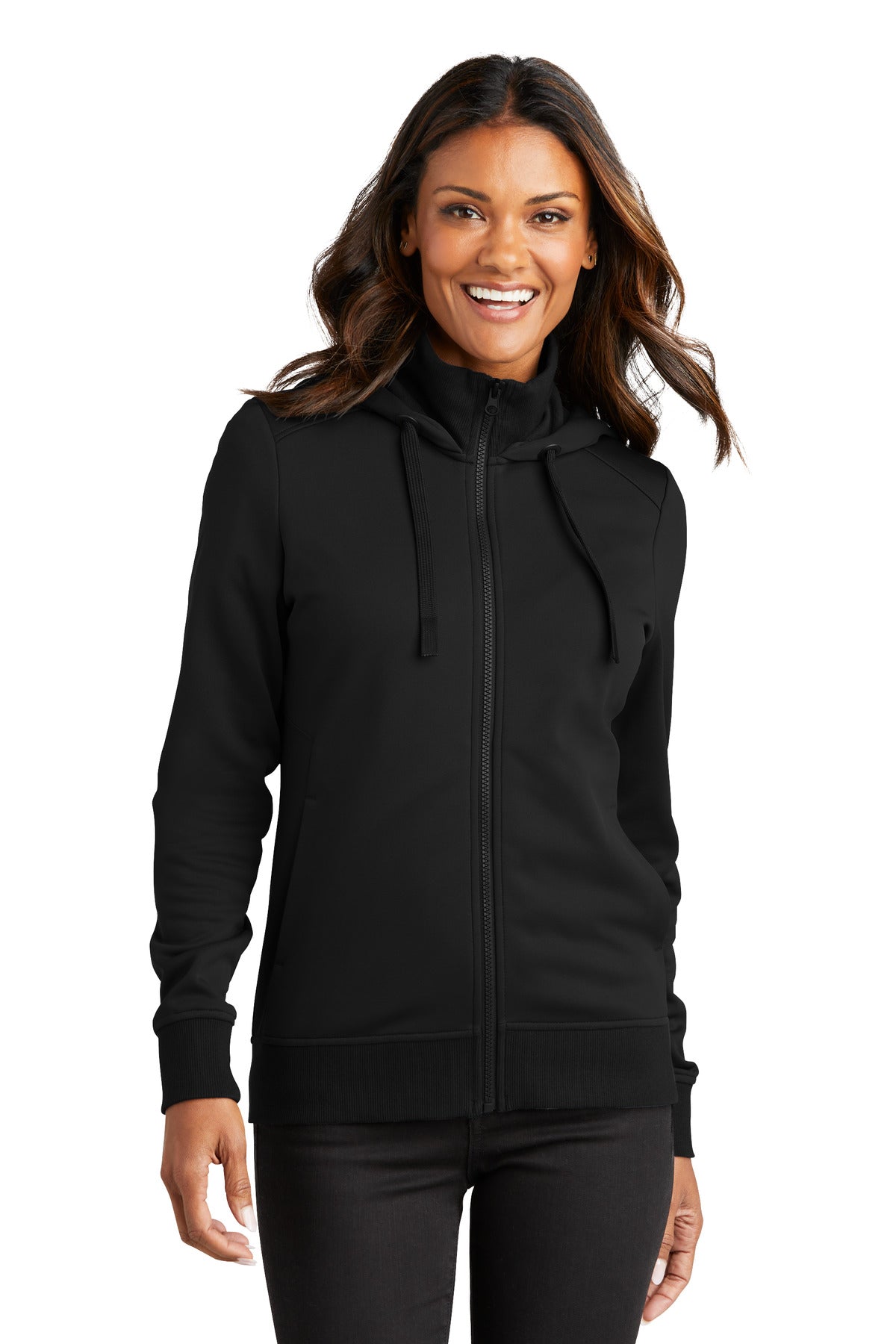 Port Authority® Women's Smooth Fleece Hooded Jacket