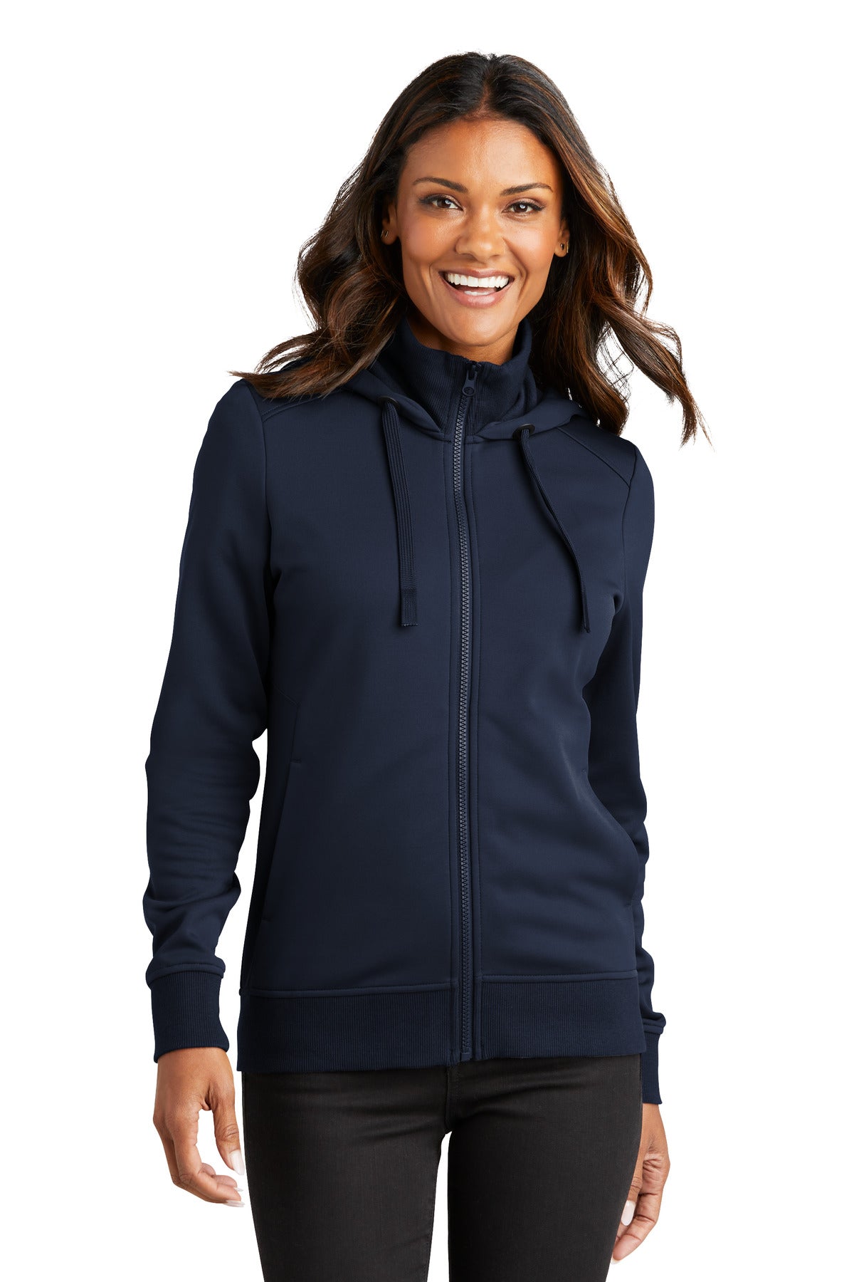 Port Authority® Women's Smooth Fleece Hooded Jacket