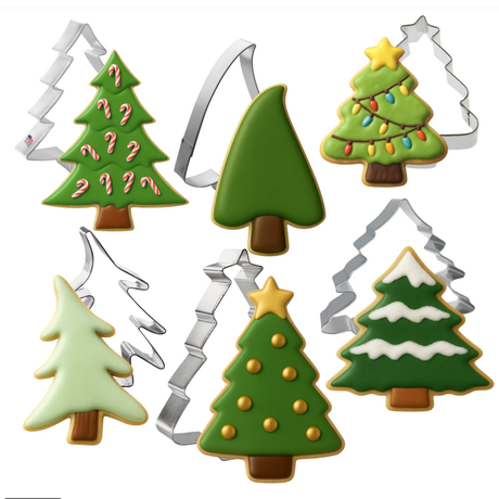 July Only! Christmas Tree 6 pc. Box Set in Stainless Steel