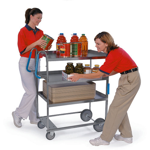 Lakeside LA7015 Ergo-One Stainless Steel Utility Cart (Non-NSF) - 3 Shelf, Shelf Size: 18" x 27"