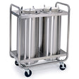 Lakeside LA788 Mobile Heated Self-Leveling Dish Dispenser 3-Stack, Plate Size: 8 1/2" to 12"