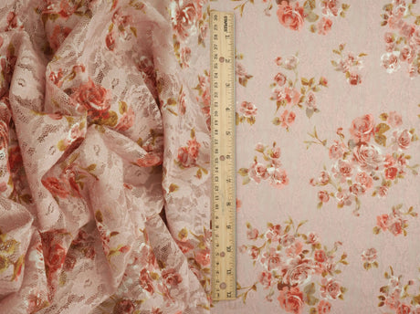 Ditsy Flower Digital Lace Print Fabric 56/58" Wide