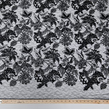 1 Yard Luxurious Sequin Embellished Tulle Lace Fabric with Ornate Embroidery 50" Wide