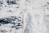 LALA 138 Polyester Viscose Area Rug - Cream Abstract Pattern, Silver, Charcoal, Black, Red-Brown, Mustard, Ocean Blue, Green Accents, 9' 8" X 13' (1 Rug)