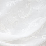 Lana Fabric Polyester Fabric - Embroidered Floral Sheer, 110" Width (1 Yard)