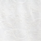 Lana Fabric Polyester Fabric - Embroidered Floral Sheer, 110" Width (1 Yard)