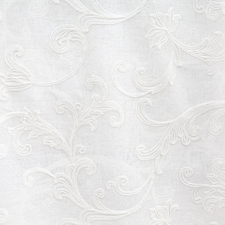 Lana Fabric Polyester Fabric - Embroidered Floral Sheer, 110" Width (1 Yard)