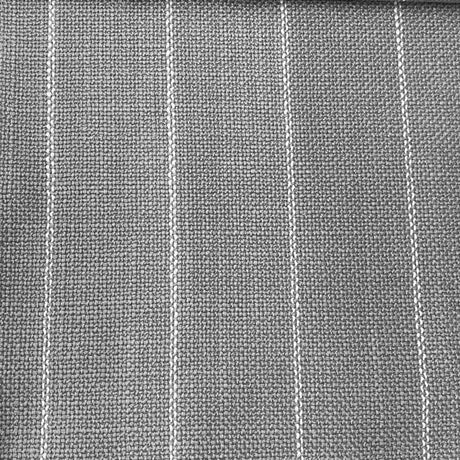 Lane Striped Linen Blend Fabric - Gray, Charcoal, Beige Horizontal Stripes, 55" Width (1 Yard)