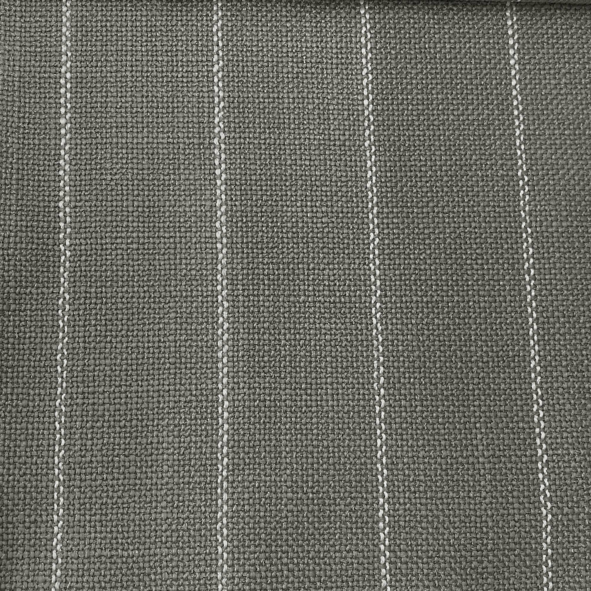 Lane Striped Linen Blend Fabric - Gray, Charcoal, Beige Horizontal Stripes, 55" Width (1 Yard)