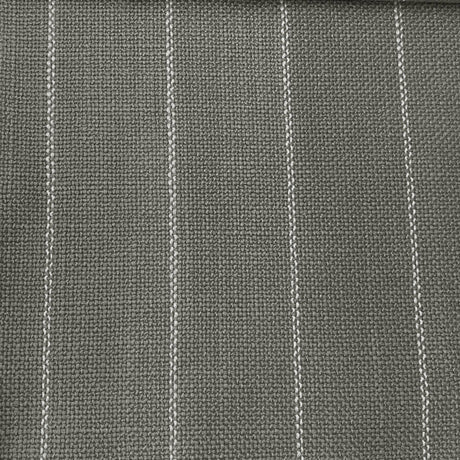 Lane Striped Linen Blend Fabric - Gray, Charcoal, Beige Horizontal Stripes, 55" Width (1 Yard)