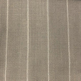 Lane Striped Linen Blend Fabric - Gray, Charcoal, Beige Horizontal Stripes, 55" Width (1 Yard)