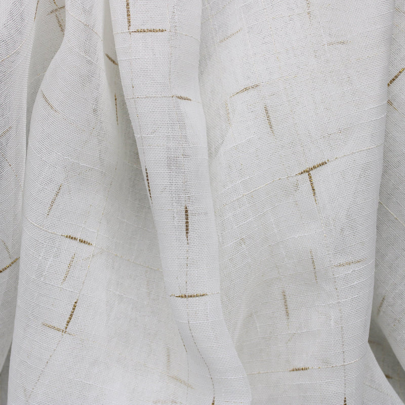Lara Polyester Fabric - Light Weight Sheer, Metallic Specks, 118" Width (1 Yard)