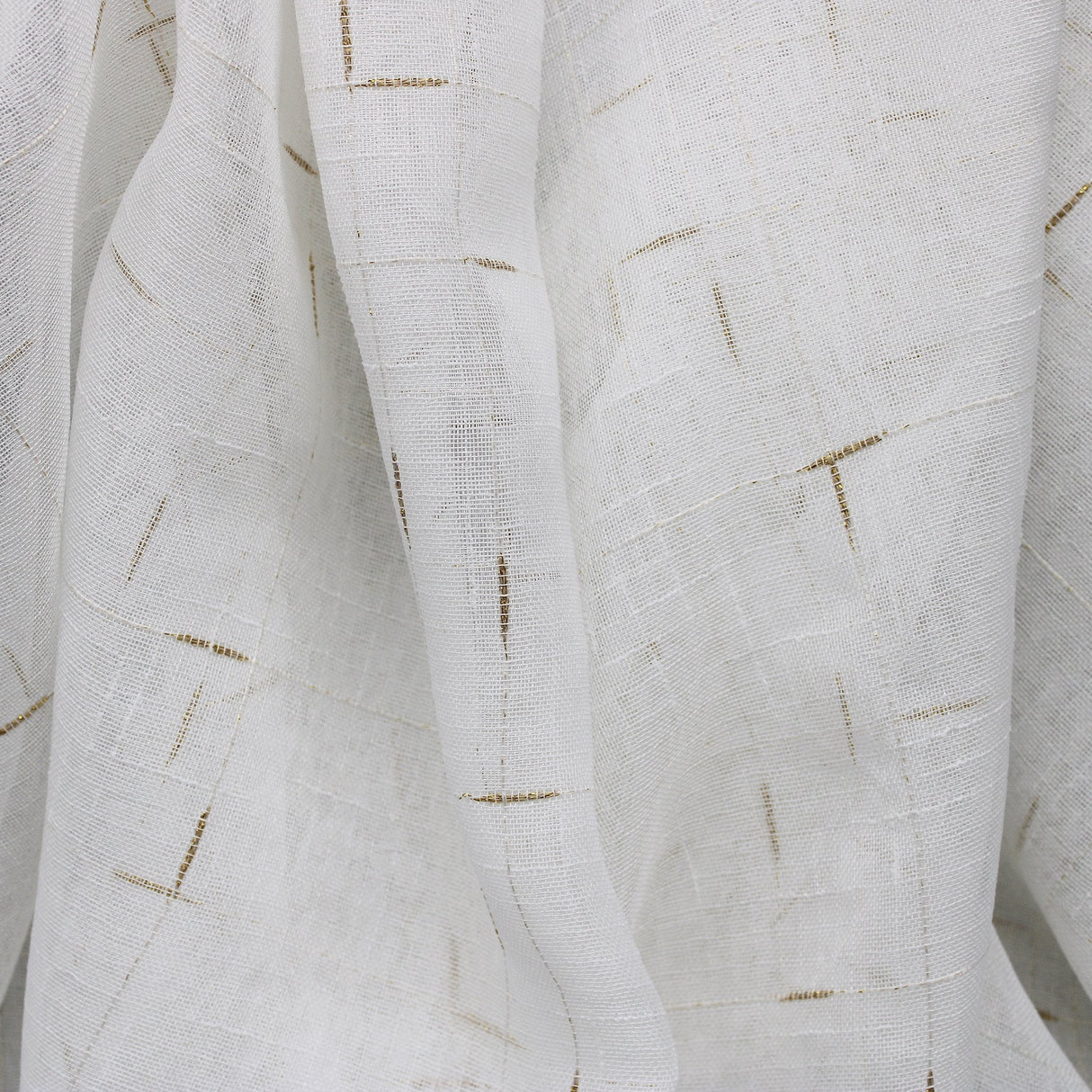Lara Polyester Fabric - Light Weight Sheer, Metallic Specks, 118" Width (1 Yard)