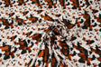 Big Brown Calf Polyester Satin Fabric - Brown Animal Print, 58/60" Width (1 Yard)