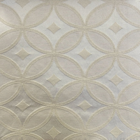 Lately Embossed Circular Diamond Jacquard Fabric - Natural/Washed, 60" Width (1 Yard)