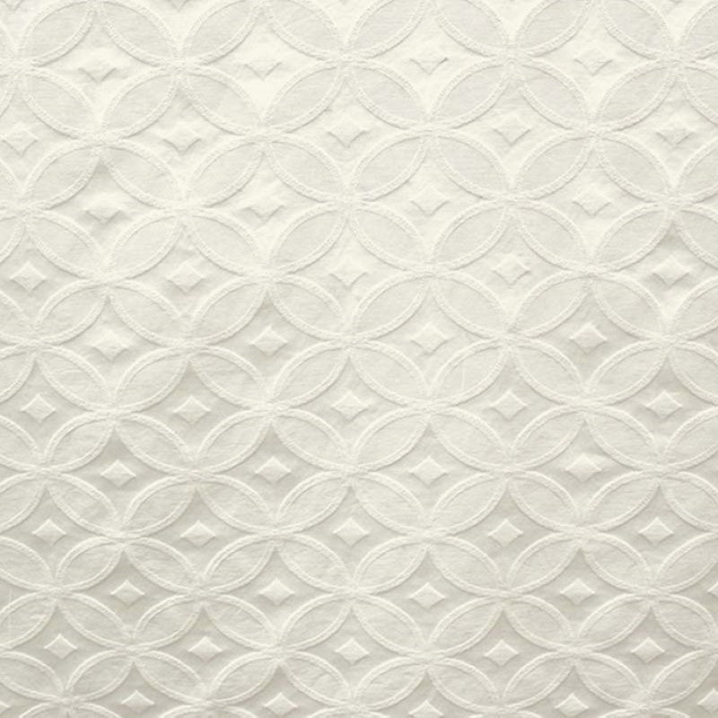 Lately Embossed Circular Diamond Jacquard Fabric - Natural/Washed, 60" Width (1 Yard)