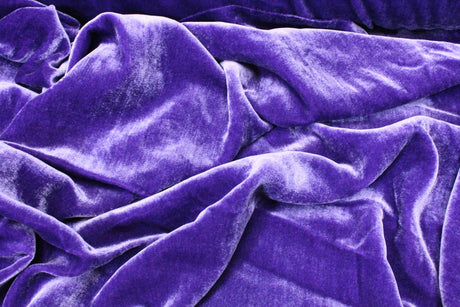Premium Silk Rayon Velvet Fabric - Azalea, 45" Width (1 Yard)