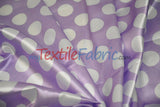 Polka Dot Charmeuse Satin Fabric - 58/60" Width, Multiple Colors, 1.5" Dots (1 Yard)