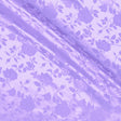 Lilac Satin Jacquard Roses Fabric,