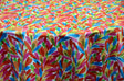 LA Vibe Print Polyester Fabric - Vibrant Multicolor Brushstroke, 58/60" Width (Yards)