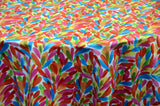 LA Vibe Print Polyester Fabric - Vibrant Multicolor Brushstroke, 58/60" Width (Yards)