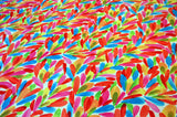 LA Vibe Print Polyester Fabric - Vibrant Multicolor Brushstroke, 58/60" Width (Yards)