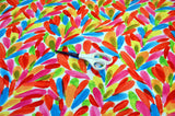 LA Vibe Print Polyester Fabric - Vibrant Multicolor Brushstroke, 58/60" Width (Yards)