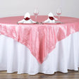 Rose Taffeta Crushed Crinkle Square Overlay 72″ x 72″