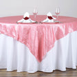 Rose Taffeta Crushed Crinkle Square Overlay 60″ x 60″