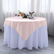 Blush Taffeta Crushed Crinkle Square Overlay 60″ x 60″