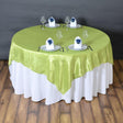 Apple Green Taffeta Crushed Crinkle Square Overlay 60″ x 60″
