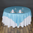 Light Blue Taffeta Crushed Crinkle Square Overlay 60″ x 60″