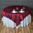 Burgundy Taffeta Crushed Crinkle Square Overlay 72″ x 72″
