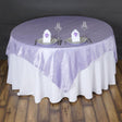 Lavender Taffeta Crushed Crinkle Square Overlay 72″ x 72″