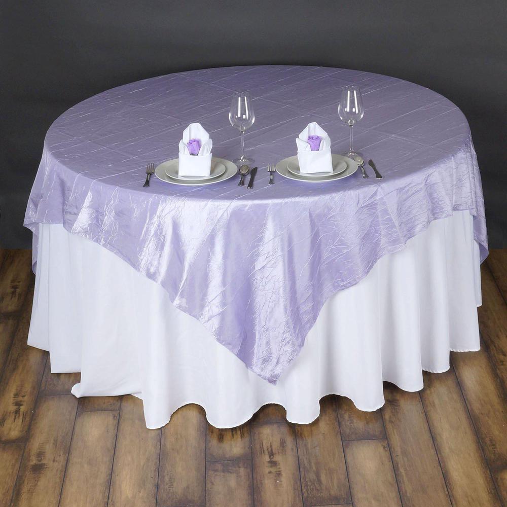 Lavender Taffeta Crushed Crinkle Square Overlay 72″ x 72″