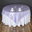 Lavender Taffeta Crushed Crinkle Square Overlay 85″ x 85″