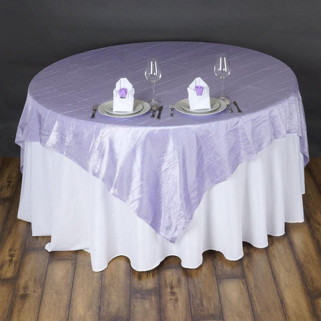 Lavender Taffeta Crushed Crinkle Square Overlay 60″ x 60″