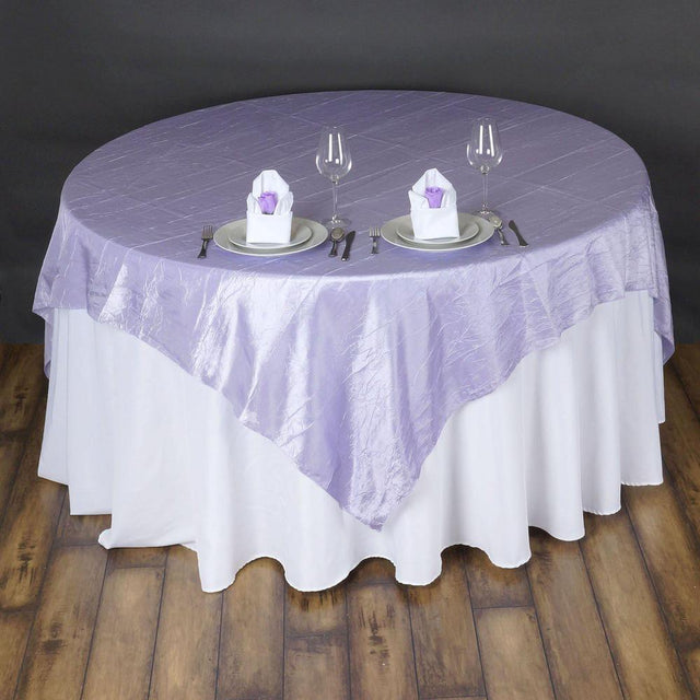 Lavender Taffeta Crushed Crinkle Square Overlay 60″ x 60″