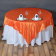 Orange Taffeta Crushed Crinkle Square Overlay 72″ x 72″