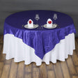 Purple Taffeta Crushed Crinkle Square Overlay 85″ x 85″