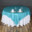 Turquoise Crushed Crinkle Square Overlay 60″ x 60″