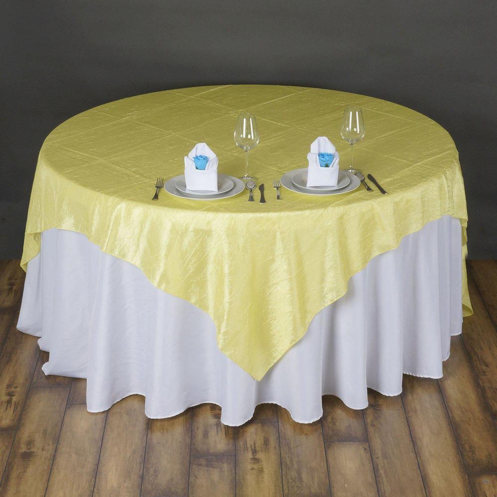 Yellow Crushed Crinkle Square Overlay 60″ x 60″