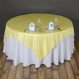 Yellow Taffeta Crushed Crinkle Square Overlay 72″ x 72″