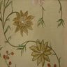 Layla Floral Embroidered Silk Fabric - Apricot, 54" Width (1 Yard)
