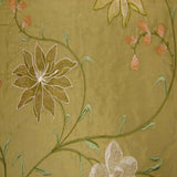 Layla Floral Embroidered Silk Fabric - Apricot, 54" Width (1 Yard)